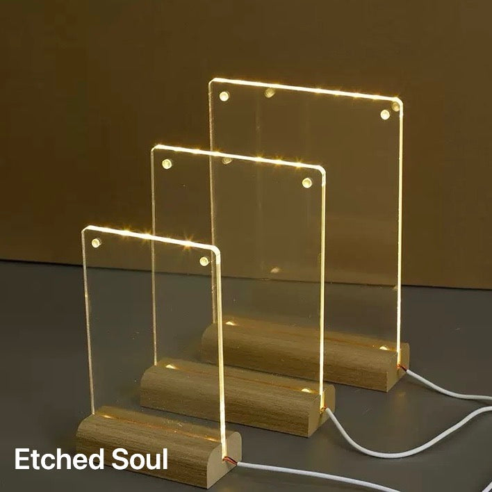 8-inch Leaf Carving Light Frame A - with USB Cable