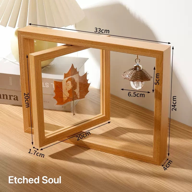 7-inch Leaf Carving Light Frame B - with Coin Battery