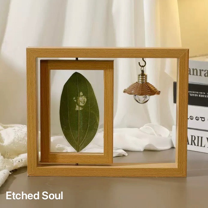 7-inch Leaf Carving Light Frame B - with Coin Battery